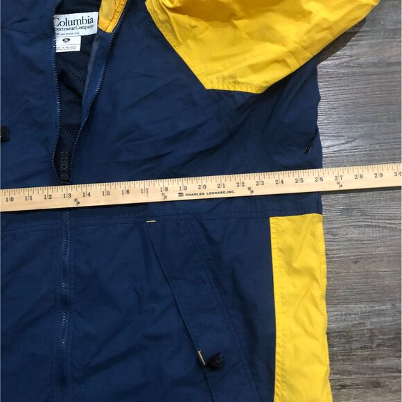 Columbia Sportswear Mens XL Blue & Yellow Hooded Jacket Full Zip - Picture 6 of 7